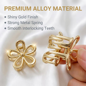 Aesnoun clip holding bangs on a model, providing tidy, decorative hold
