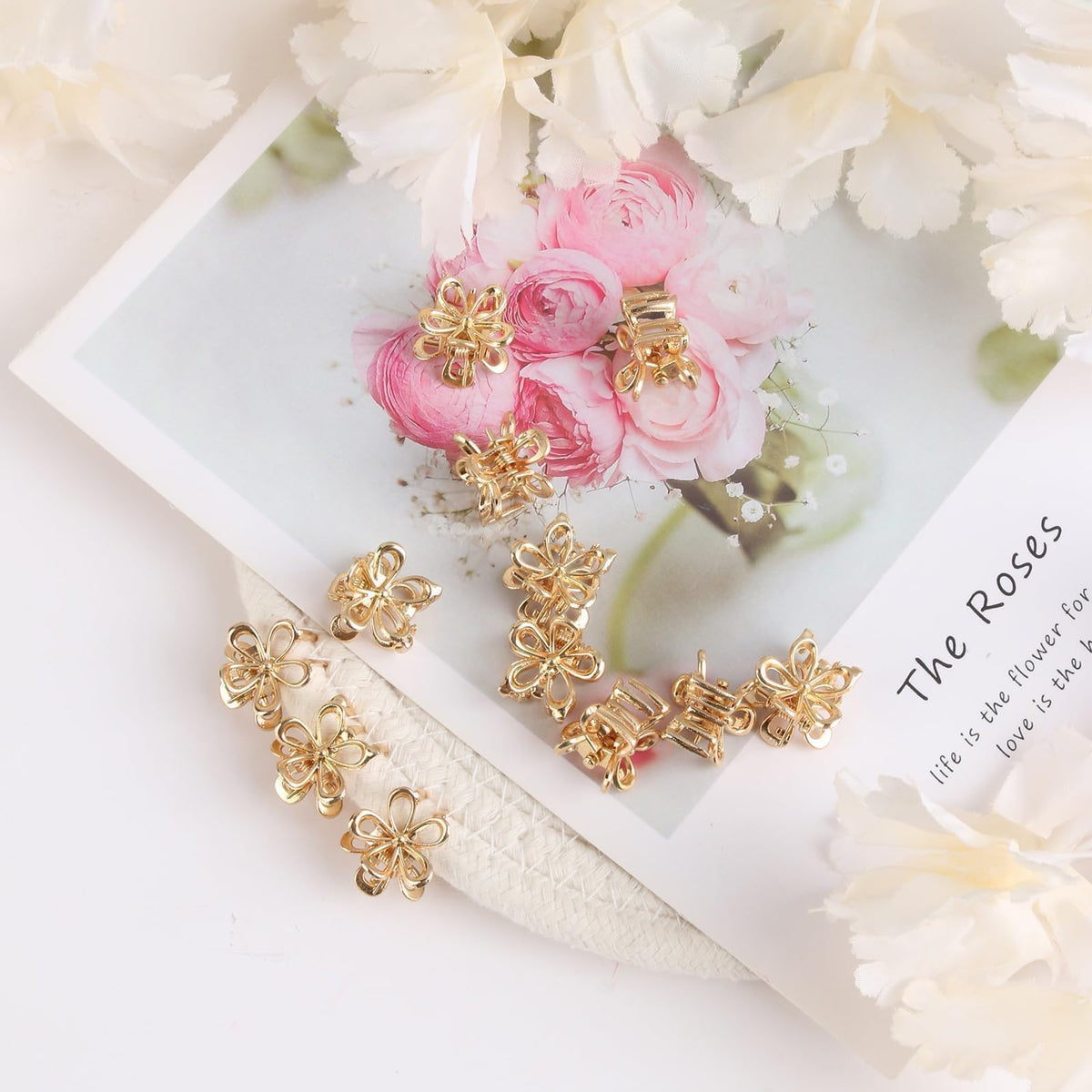 Aesnoun clips used in braids and half-up looks for pretty accents
