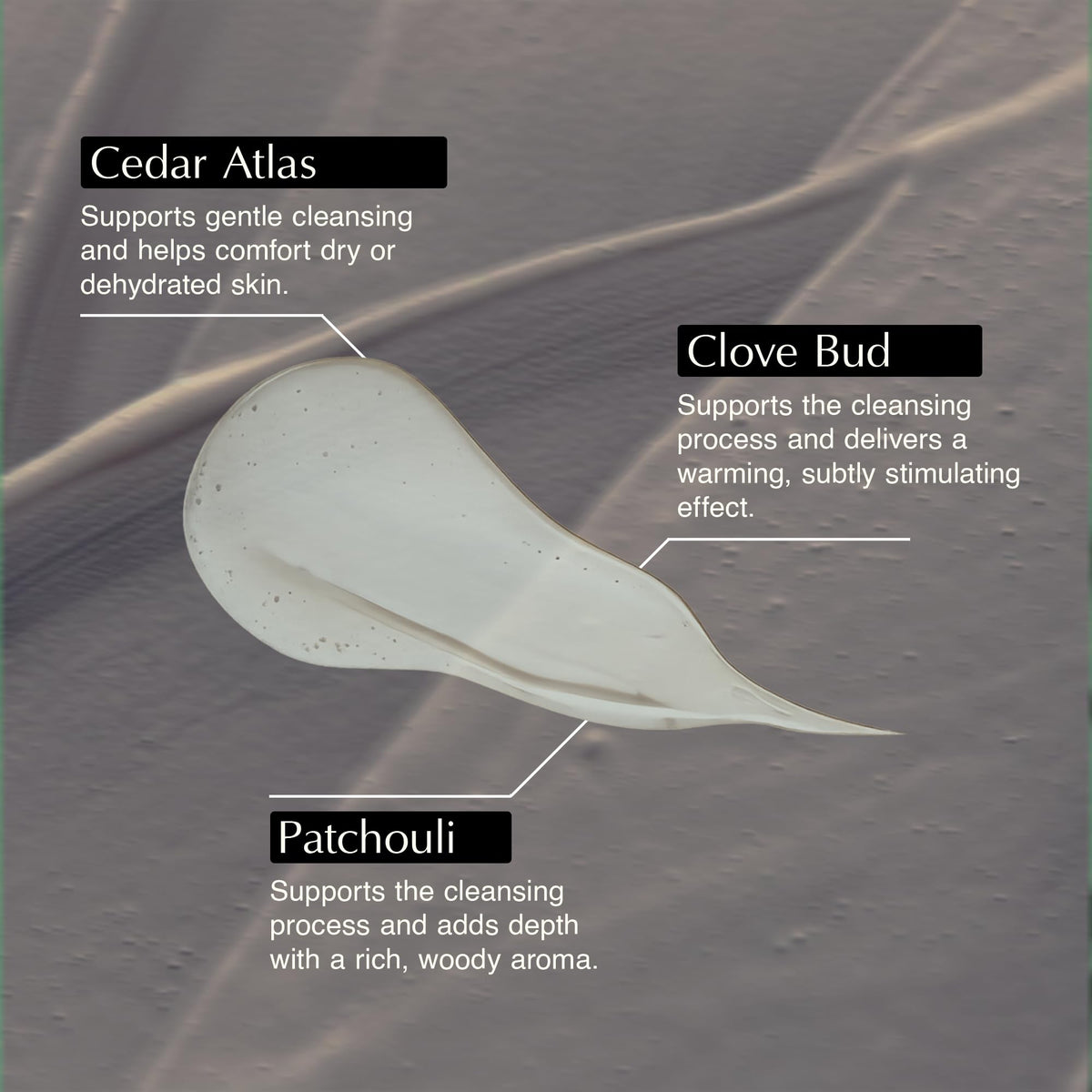 Aesop Eleos poured on hand showing nourishing feel and easy application