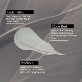 Aesop Eleos poured on hand showing nourishing feel and easy application