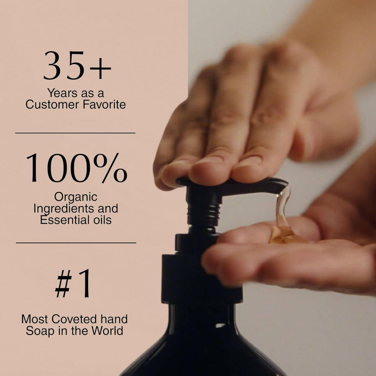 Aesop refill bottle placed beside dispenser in bathroom showing stylish countertop look