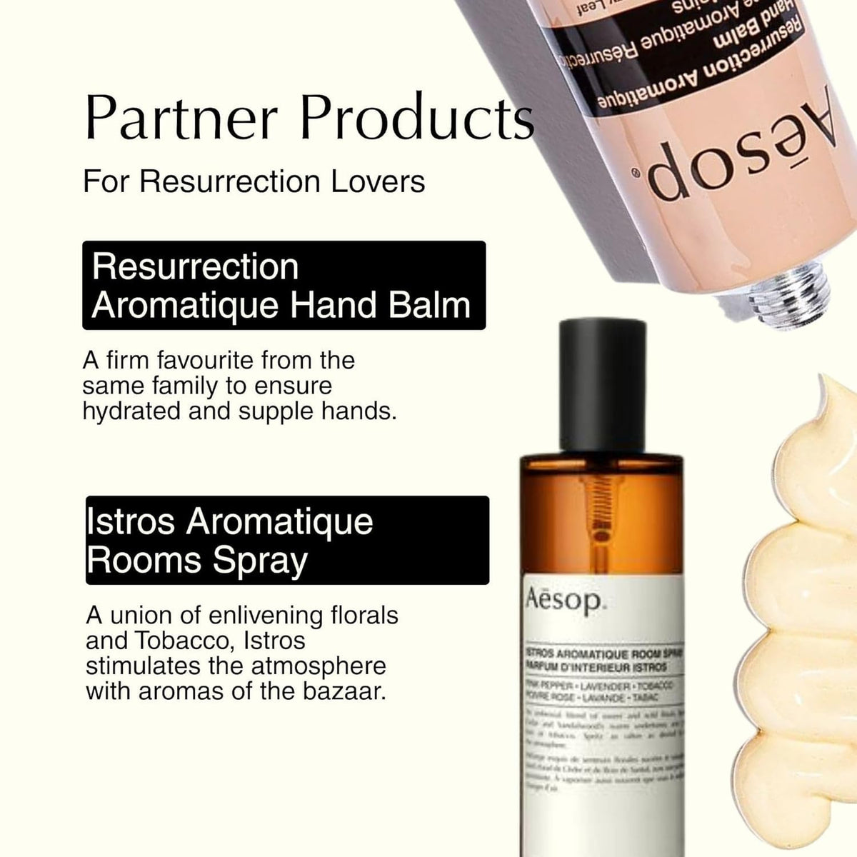 Aesop botanical ingredients layout with mandarin and rosemary for natural scent