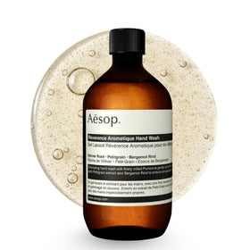 Aesop front packaging showing refill bottle, eco benefit