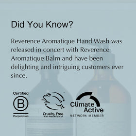Aesop label detail showing ingredients and volume clarity