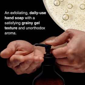Aesop refill being poured into pump, reduces plastic waste