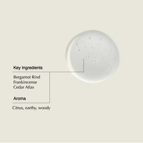 Aesop shampoo texture on hand illustrating creamy lather and gentle cleanse benefit