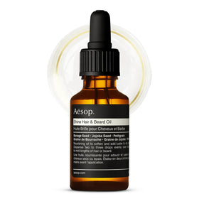 Aesop bottle front view showing clean design and compact size for travel