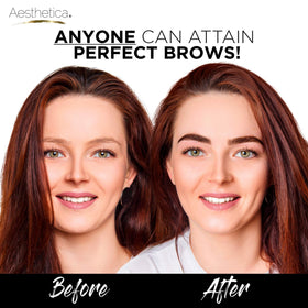 Aesthetica tweezers with brow wax and concealer for clean edges and long wear