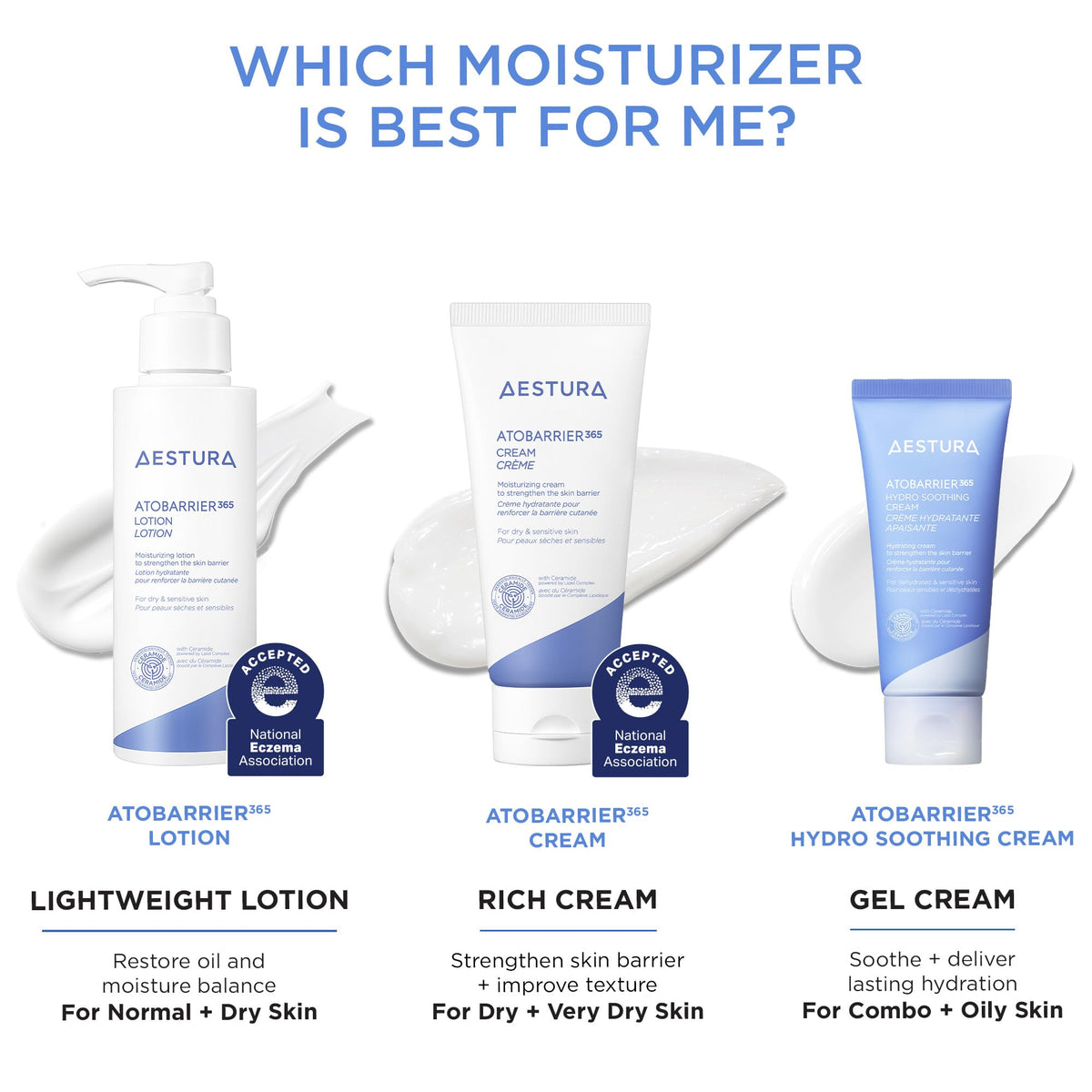 AESTURA moisturizer applied on hand showing quick absorption and hydration