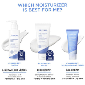 AESTURA moisturizer applied on hand showing quick absorption and hydration