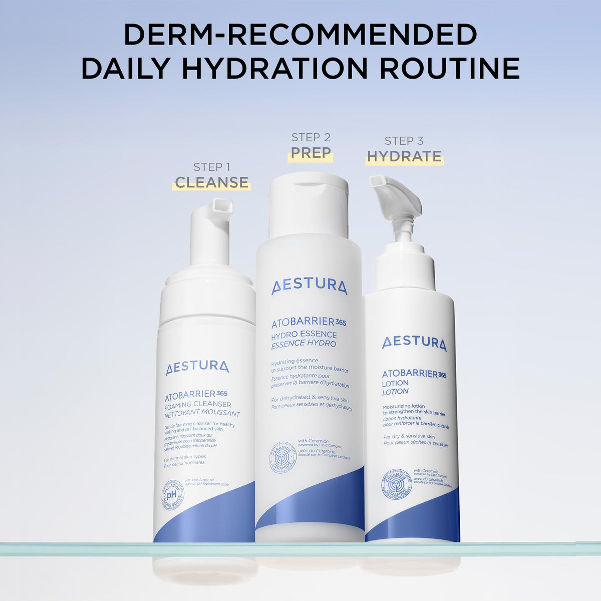 AESTURA label close-up showing ingredient list and safety benefits