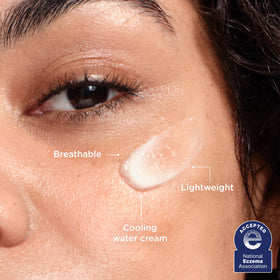 AESTURA cream texture close-up highlighting lightweight, cooling gel-like hydration