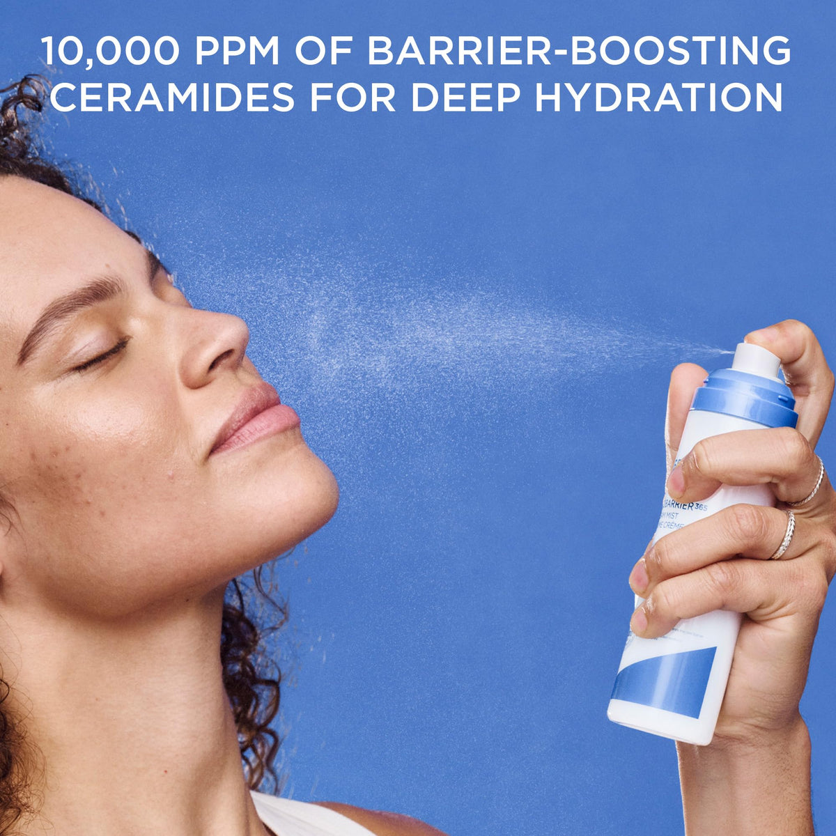 AESTURA cream mist texture on hand showing fast-absorbing non-greasy finish