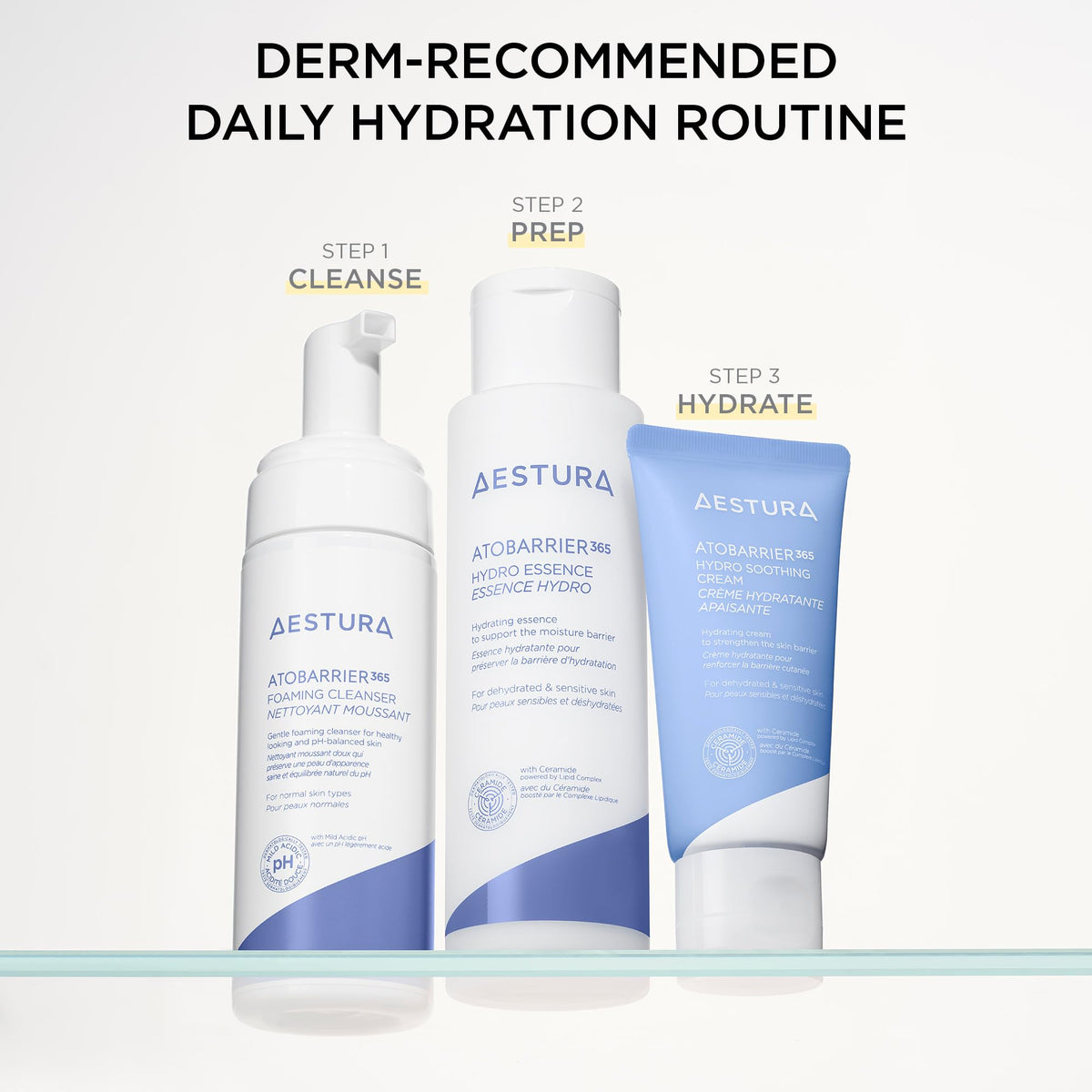AESTURA jar on bathroom counter showing easy morning routine use