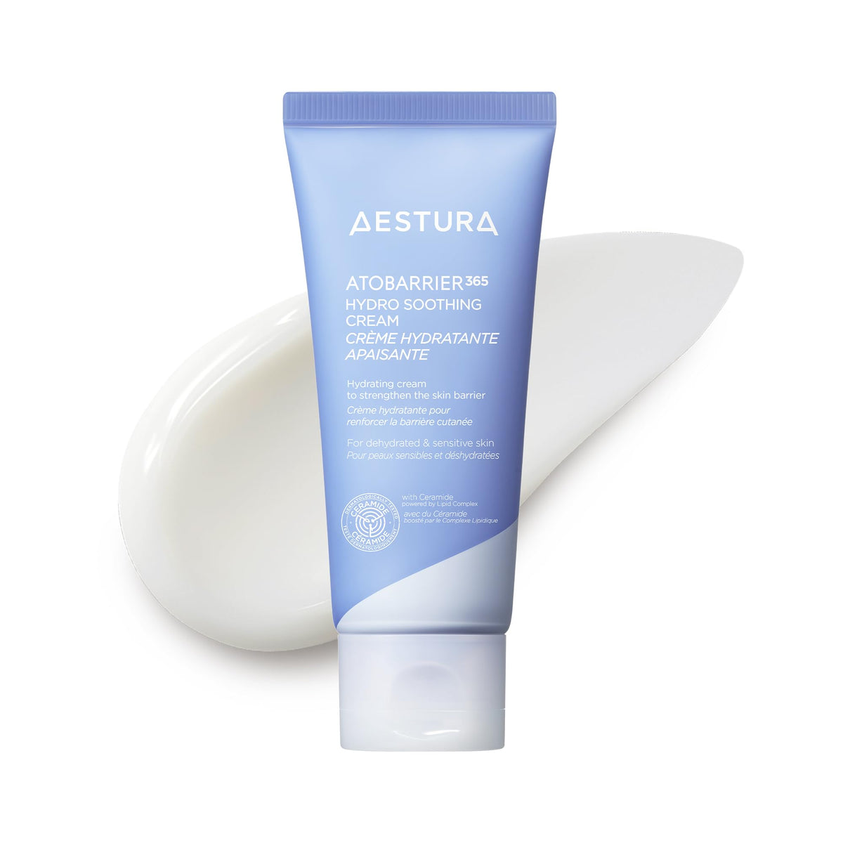 AESTURA front jar view showing clean packaging and moisturizer benefits
