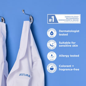 AESTURA absorption closeup on skin highlighting quick sink-in hydration