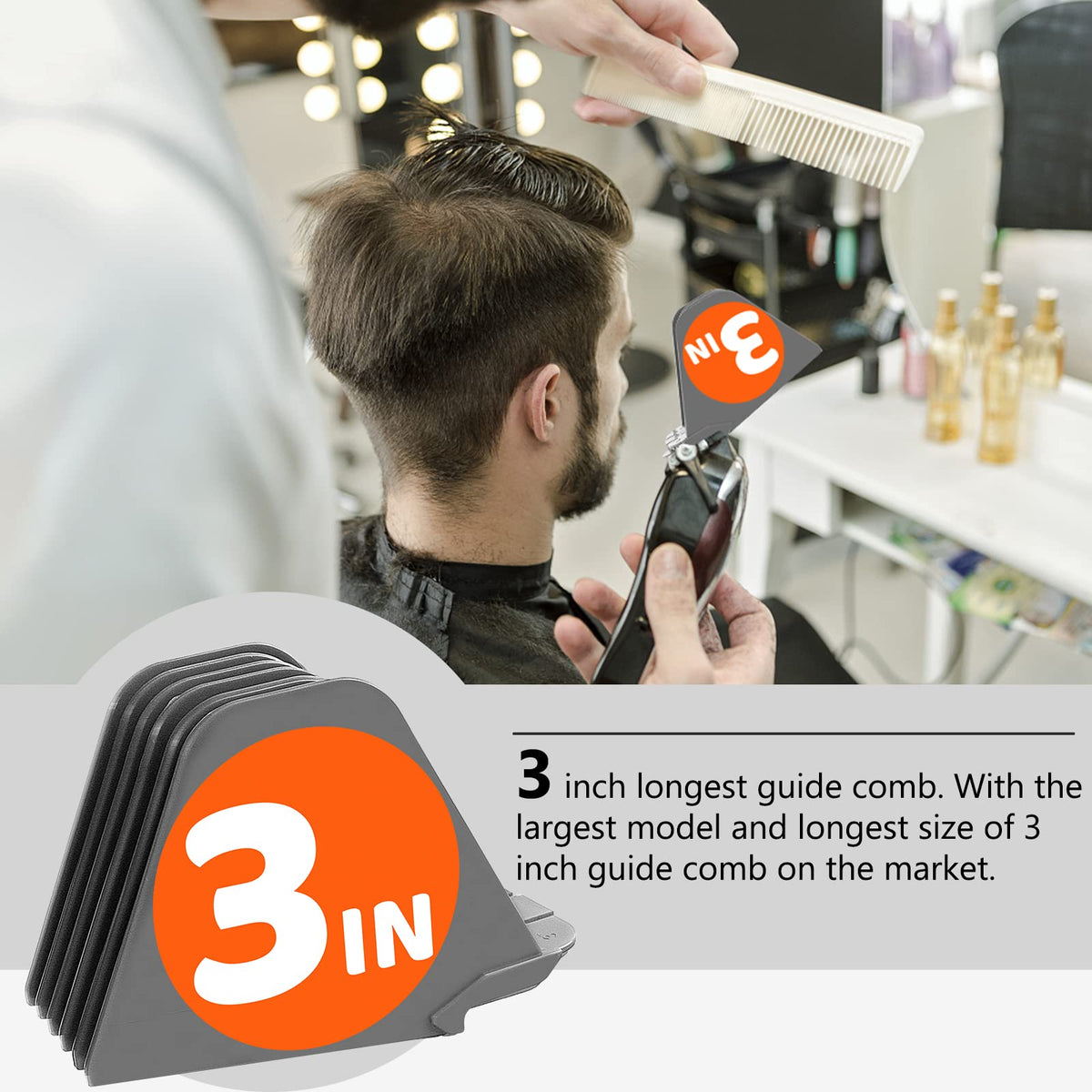 AFANSO product size chart and labeled guards helping choose correct length