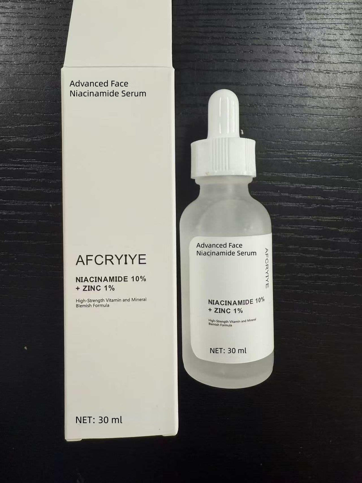 AFCRYIYE bottle on bathroom counter as part of daily skincare routine
