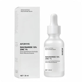 AFCRYIYE front packaging showing niacinamide 10% zinc 1% serum benefits