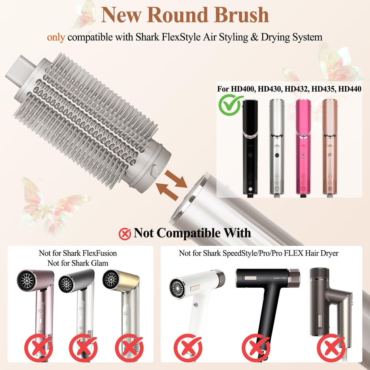 AFDD close-up of barrel and bristles for smoother glide and less breakage