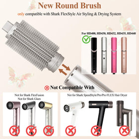 AFDD close-up of barrel and bristles for smoother glide and less breakage
