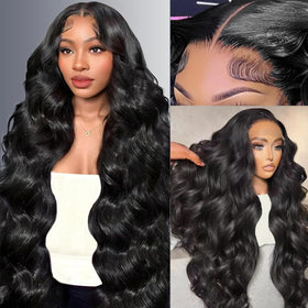Afekisn frontal view showing natural hairline and full 30-inch length benefit natural look