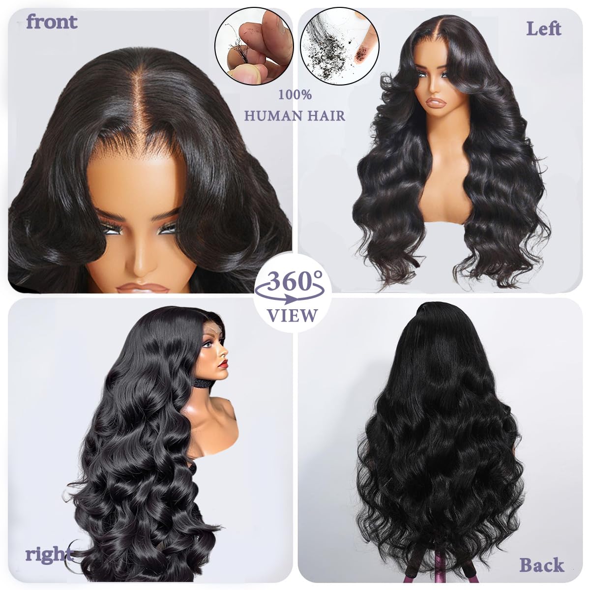Afekisn pre-plucked hairline and baby hair providing ready-to-wear realism