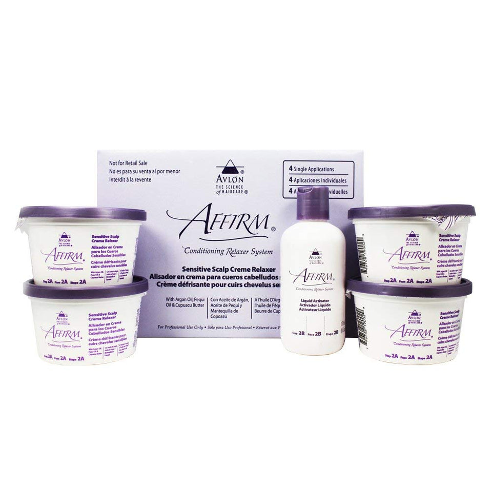 Affirm relaxer kit front packaging showing product and mild strength benefit
