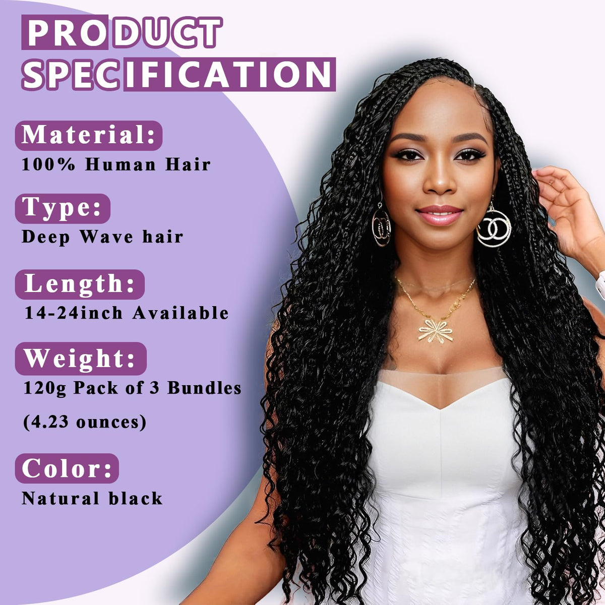 Afihond braids in use knotless boho style showcasing natural movement