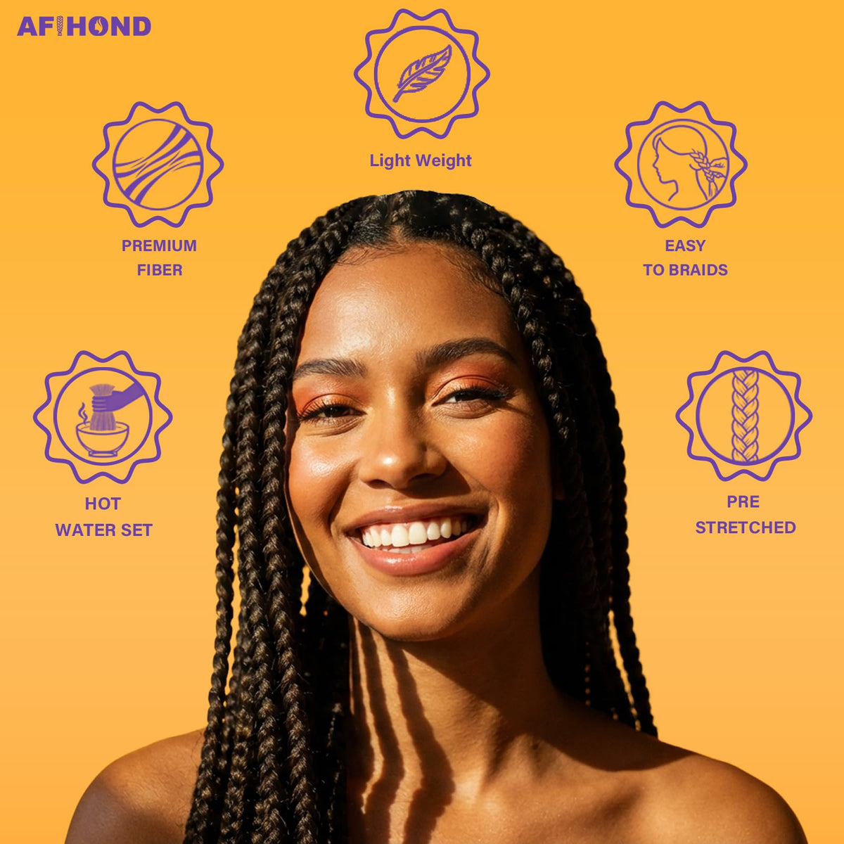Afihond color swatch #1B Natural Black matching natural tones
