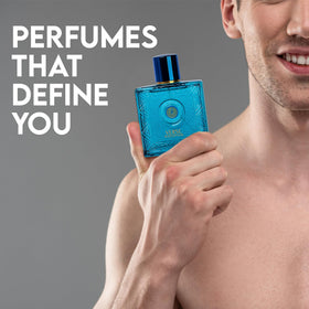 AFLUXE bottle in hand to convey portable size and everyday convenience