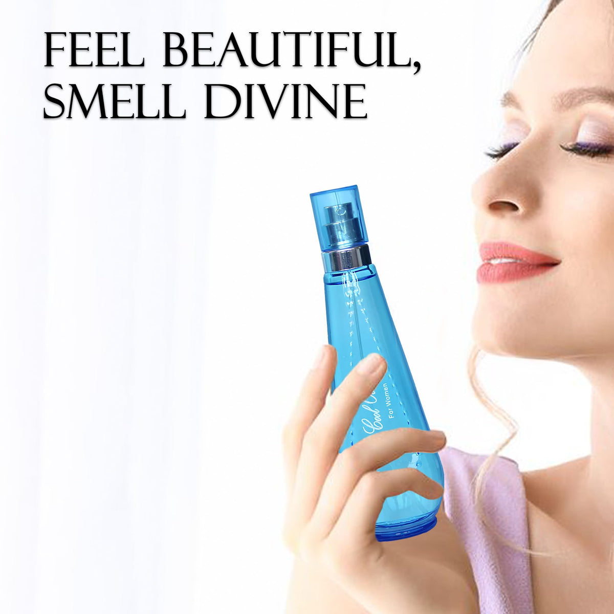 AFLUXE perfume on dresser with evening outfit suggesting sophisticated pairing