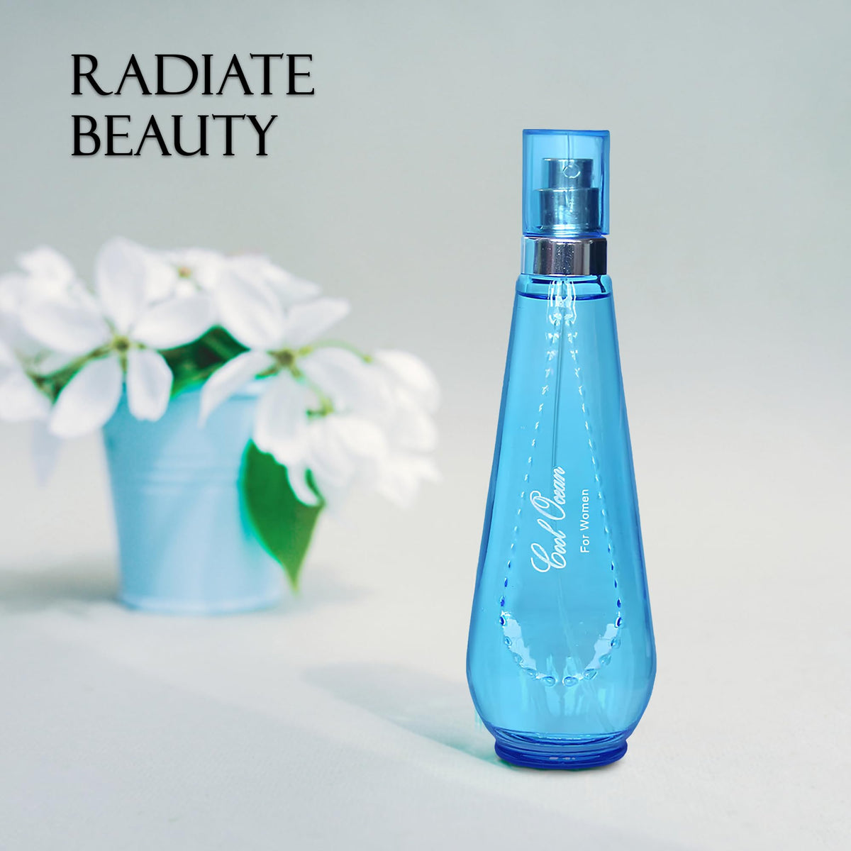 AFLUXE mist in-use demonstrating even spray for long-lasting wear