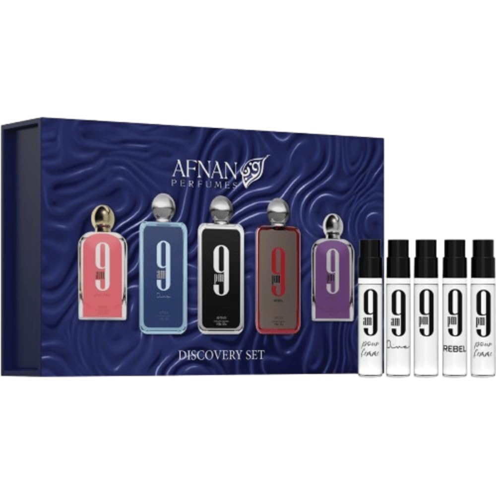 Afnan front packaging showing elegant discovery kit and gifting appeal