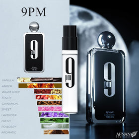 Afnan close-up of a vial spray top highlighting precision application