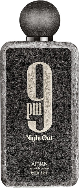 Afnan bottle front view showing sleek bottle and confident evening appeal