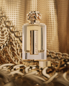Afnan Lynked Forever Gold cap and atomizer close-up showing premium finish and reliability