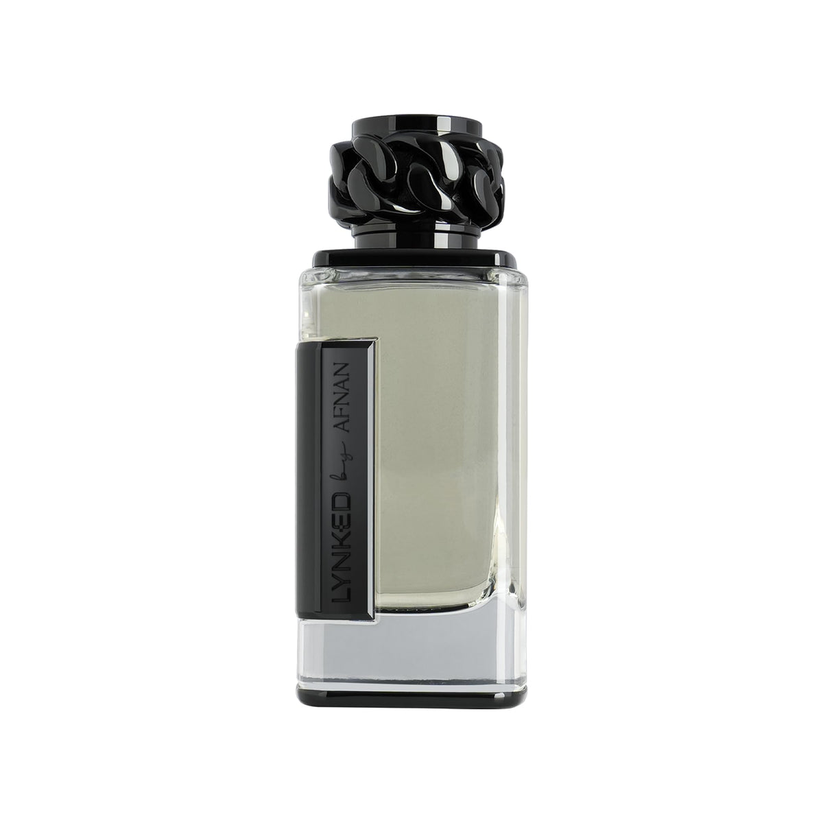Afnan Lynked Freedom black front bottle showing clean design and confidence
