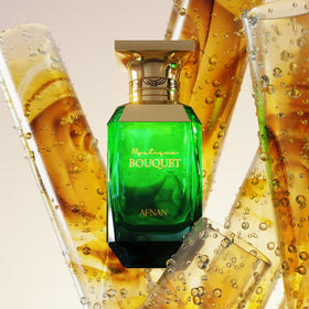 Afnan Mystique Bouquet on dressing table lifestyle shot suggesting everyday elegance