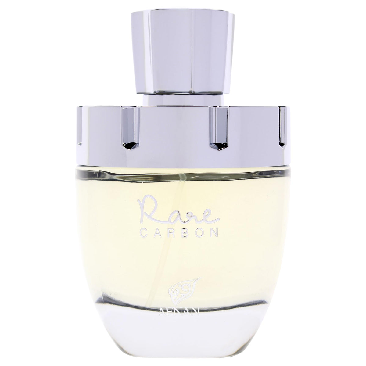 Afnan Rare Carbon close-up spray nozzle emphasizing precise application benefit
