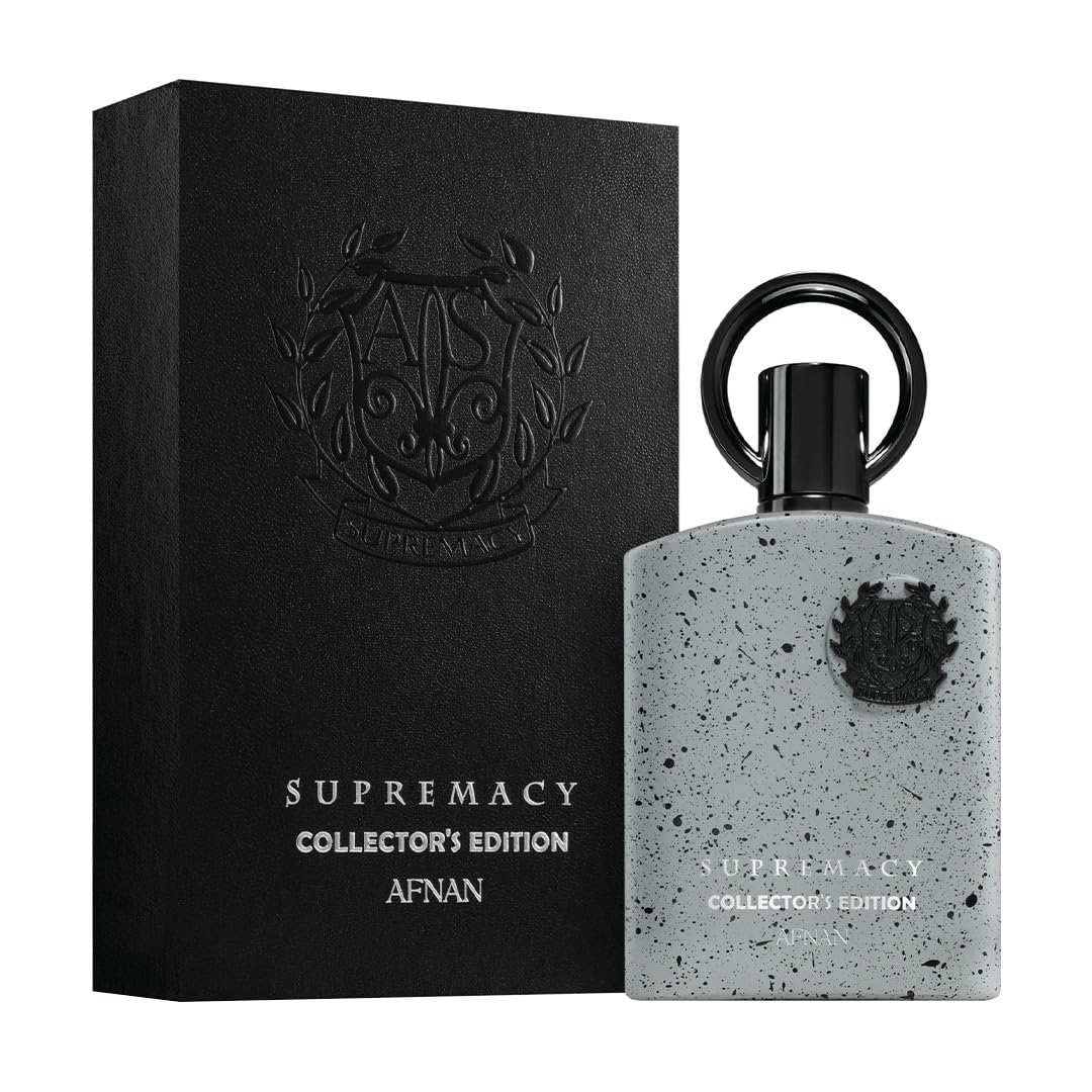 Afnan Supremacy Collector's Edition side profile glass emphasizing rich amber color