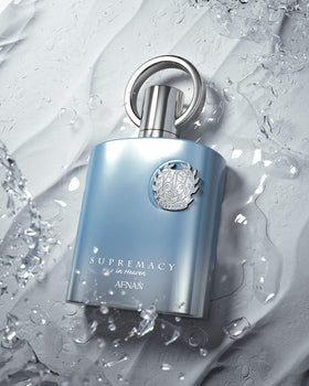 Afnan label with ingredient highlights emphasizing citrus and woods