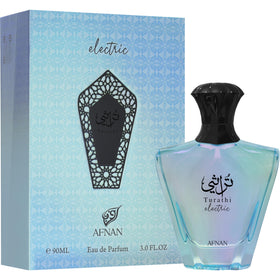 Afnan Turathi Electric atomizer close-up emphasizing mist and easy application