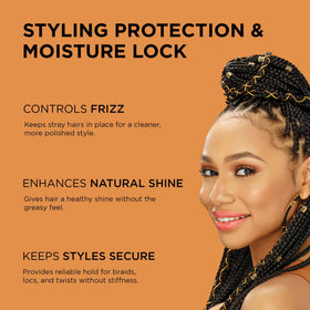 African Pride back label showing ingredients and directions for use