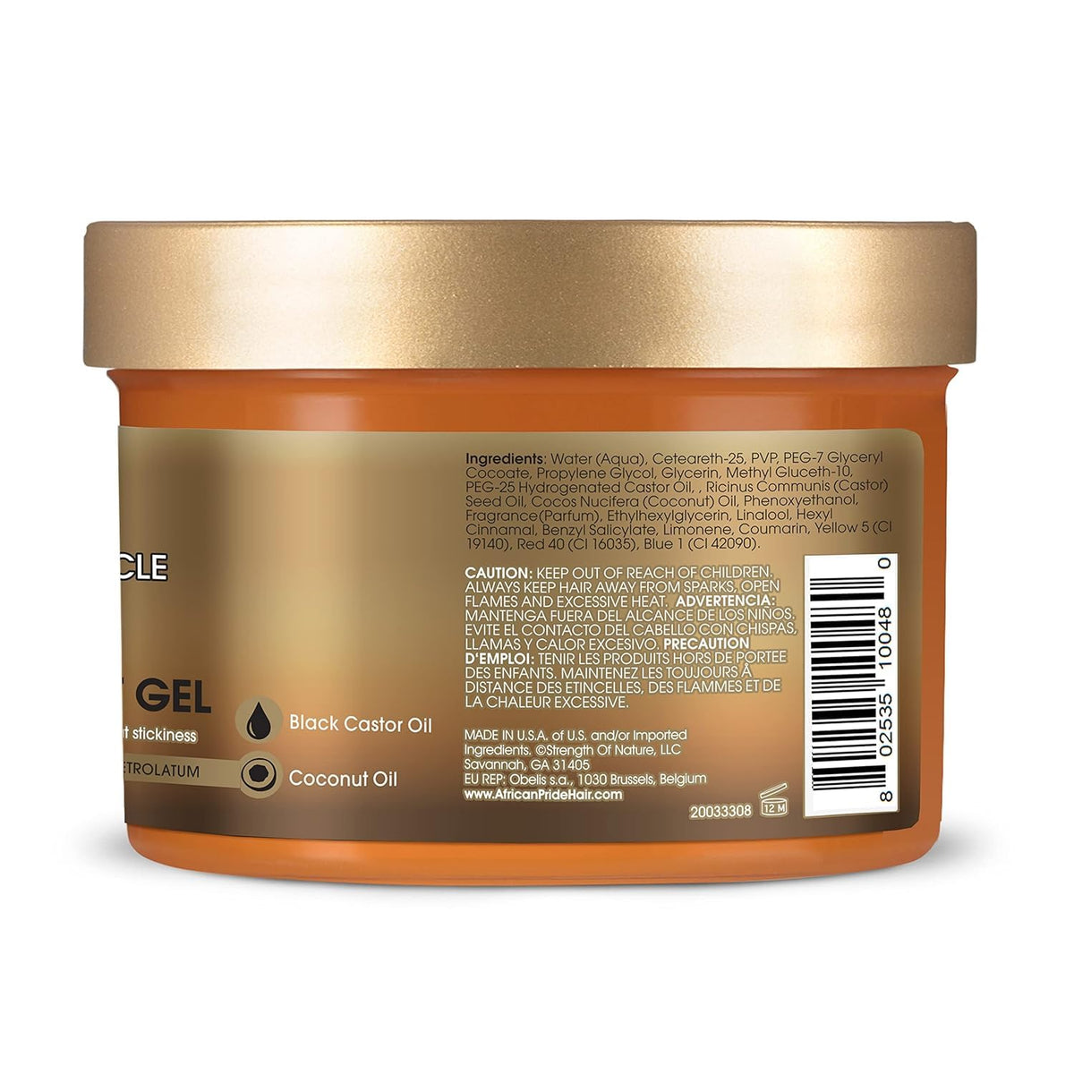 African Pride black castor oil and coconut oil droplets for nourishment