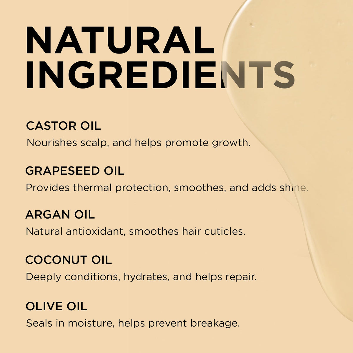 African Pride label detail showing natural ingredients and no parabens