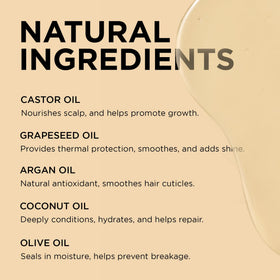 African Pride label detail showing natural ingredients and no parabens
