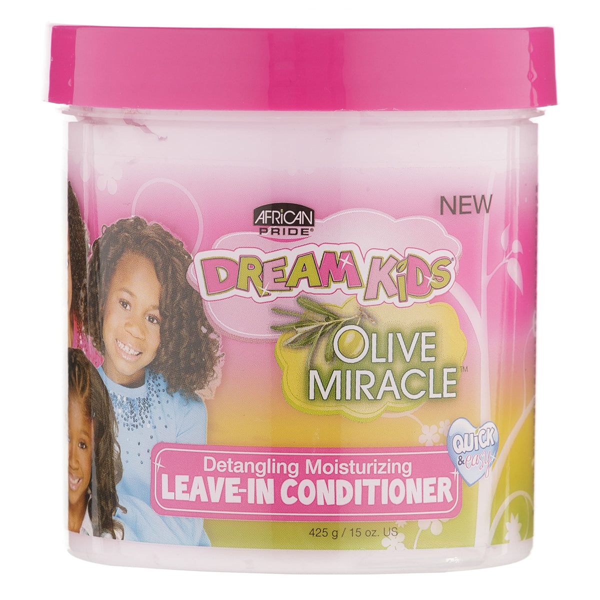 African Pride front packaging showing 15 oz bottle and kid-friendly design and benefit