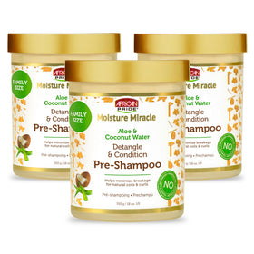 African Pride front packaging showing product and benefits for easier detangling