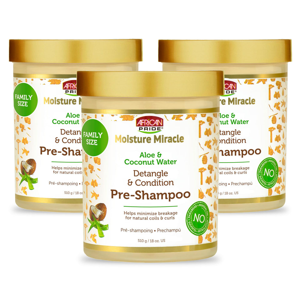 African Pride front packaging showing product and benefits for easier detangling